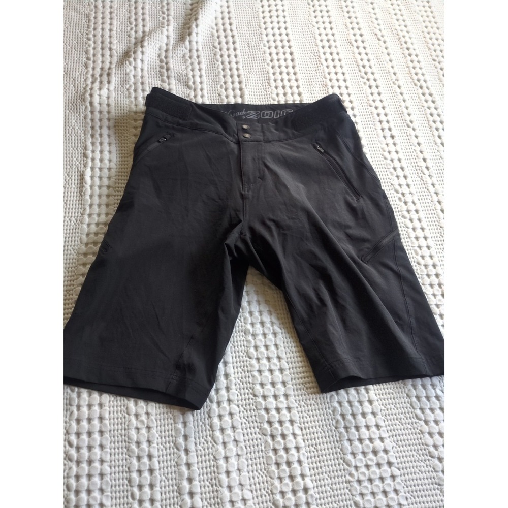 Zoic Navaeh Removable Padded Shorts Size Medium Black 11" Inseam 31" Waist Women